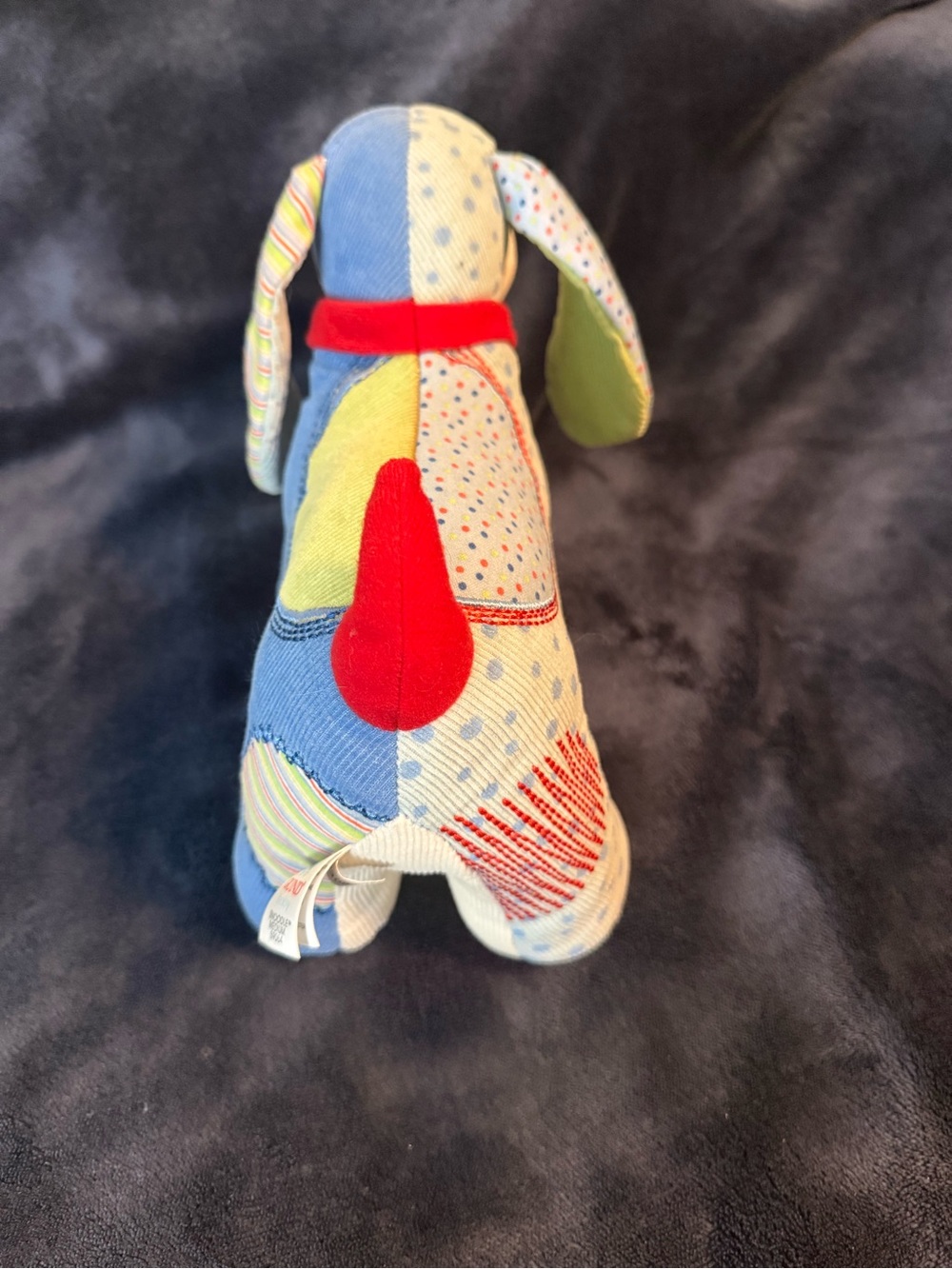 Gund Snoodle Medium Plush Dog Toy with Red Tail and Striped Ears - Picture 8 of 8